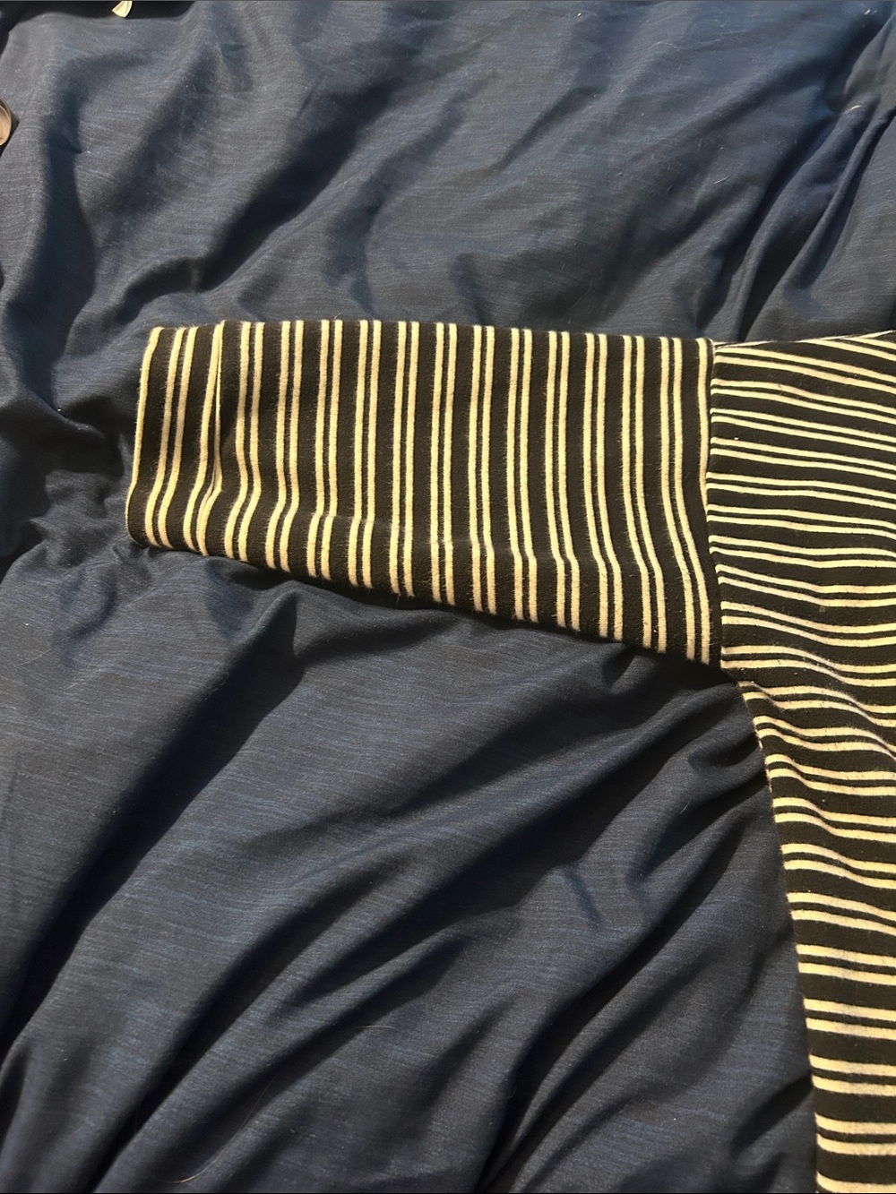 Agnes & Dora Black and White Striped Lightweight Cardigan - Picture 4 of 4